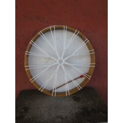 30cm Grosse Schamanentrommel Indianer Feder Haar Rahmentrommel Bodhran Drum