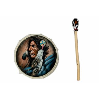 50cm Grosse Schamanentrommel Indianer Gemalt Rahmentrommel Bodhran Drum Djembe