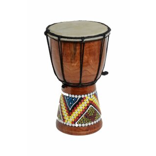 15cm Baby Djembe Trommel Bongo Fingertrommel Deko Bunt Bemalt Afrika Style