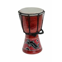 20cm Kinder Djembe Trommel Bongo Delfin Fair Trade + Rassel Schildkröte R1