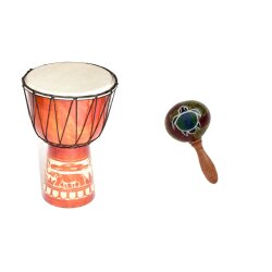 XXL 70cm Djembe Holz Trommel Bongo Ziegenfell Elefant...
