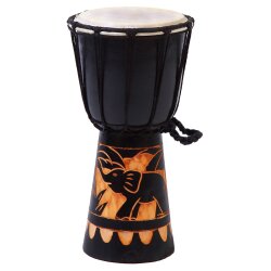 30cm Djembe Trommel Bongo Elefant Schwarz