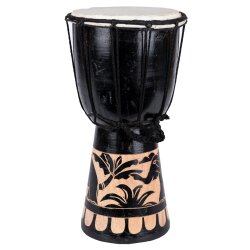 20cm Djembe Trommel Bongo Elefant Schwarz A1