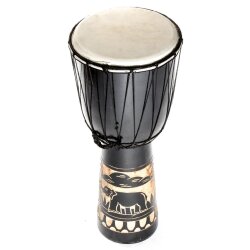 70cm Djembe Trommel Bongo Elefant Schwarz A1
