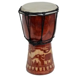 20cm Djembe Trommel Bongo Elefant Holz A2