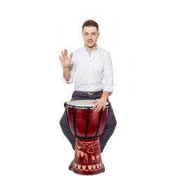 60cm Djembe Trommel Bongo Elefant Holz A2