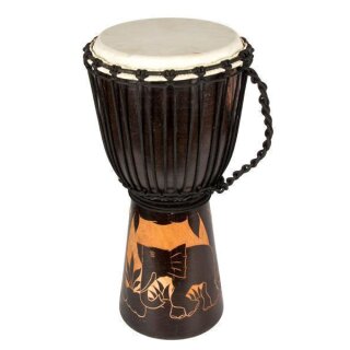 50cm Profi Djembe Alpin Elefant Braun geschnitzt 1 A Klang Garantie M2