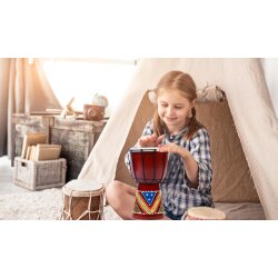 30cm Djembe Trommel Bongo  Bunt Bemalt
