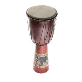 70cm Djembe Trommel Elefant Bemalt